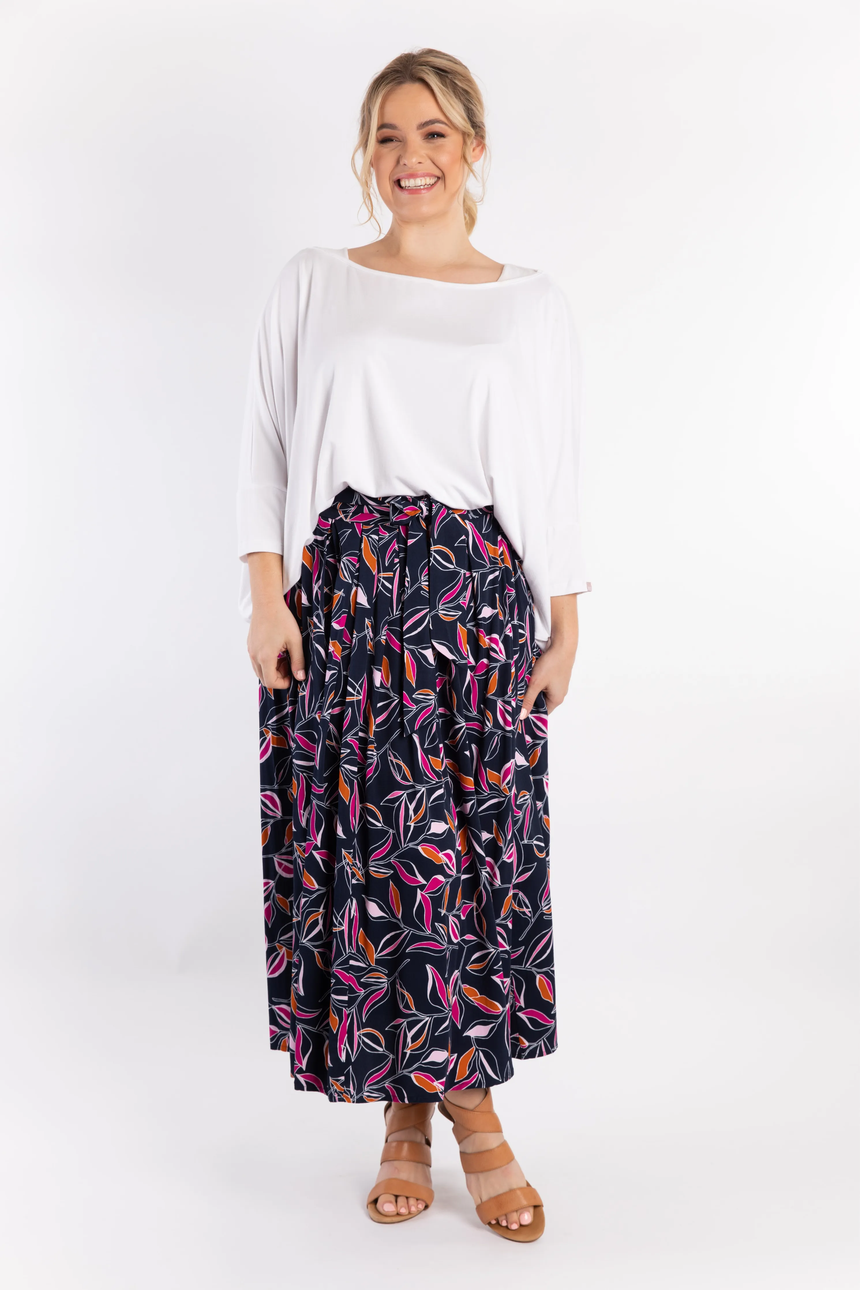 Twirl Tie Skirt | Botanical Night | FINAL SALE