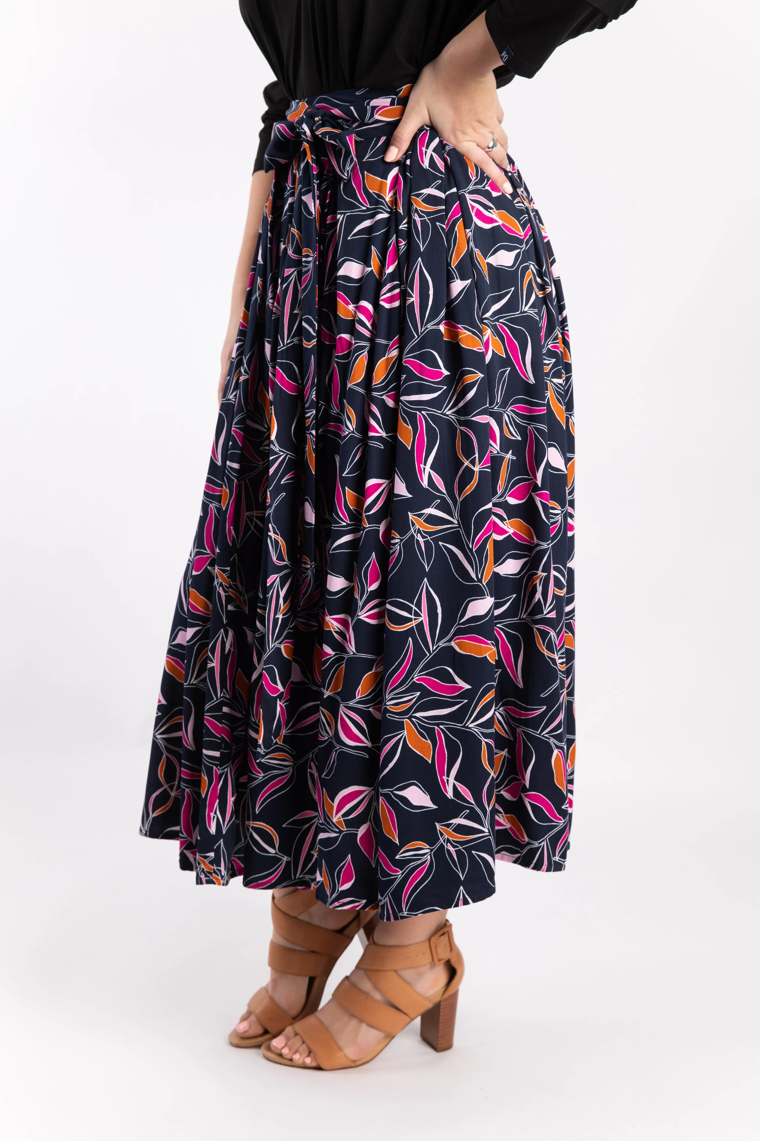 Twirl Tie Skirt | Botanical Night | FINAL SALE