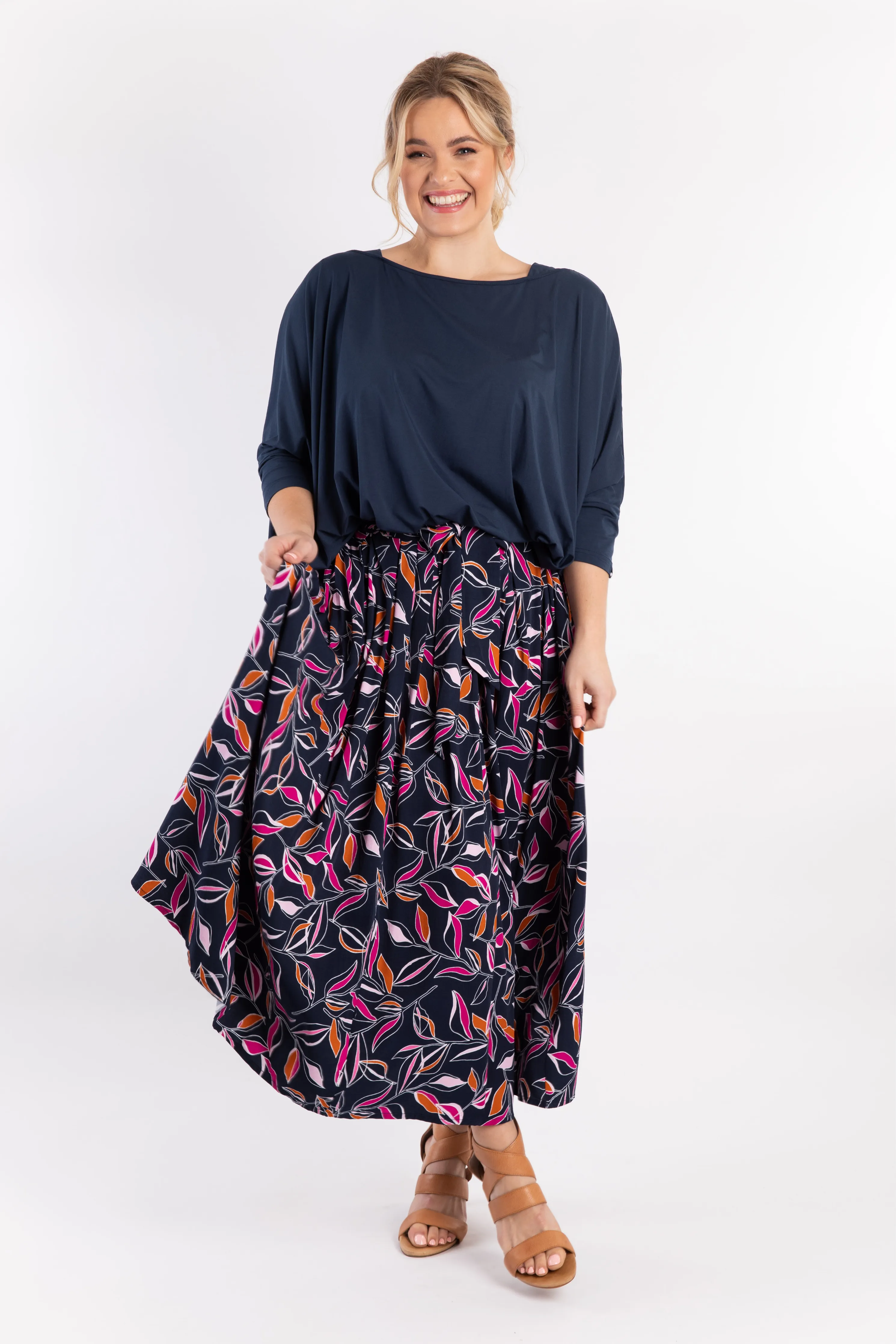 Twirl Tie Skirt | Botanical Night | FINAL SALE