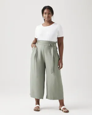 Veronica Culotte Wide-Leg Pants | Olive Green