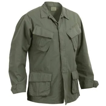 Vintage Style Vietnam Fatigue Shirt Rip-Stop