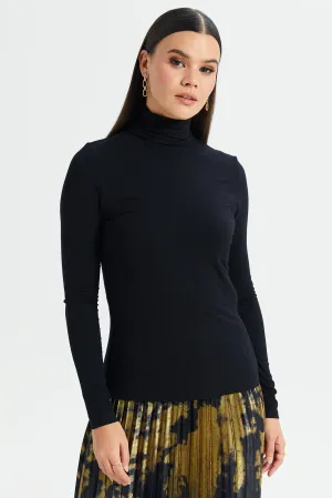 Women Black Long Sleeve T-Shirt