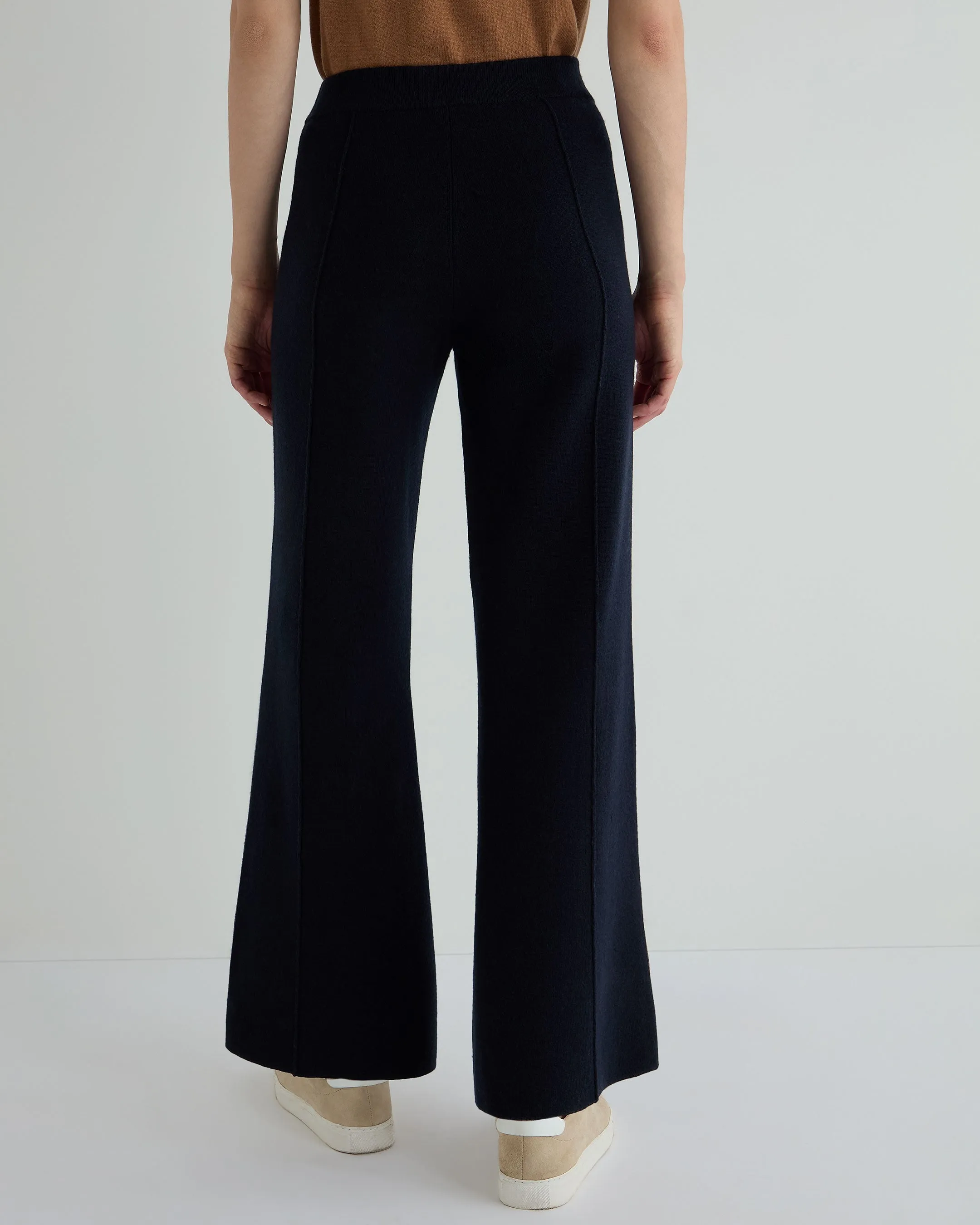 Women's Double Face Pants Navy Blue