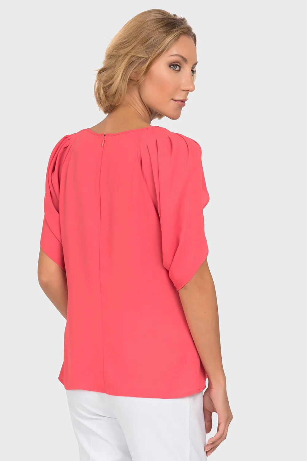 Women's Joseph Ribkoff | Fluttery Sleeve Style Top | Coral