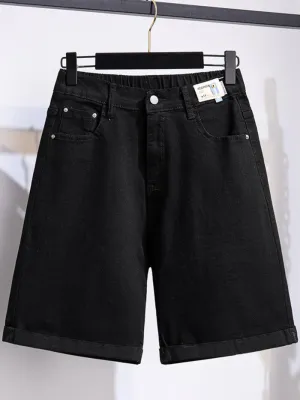 women's oversize causal high waist loose short bottom pants jeans